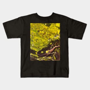 Banana Bread - Abstract Acrylic Pour Painting Kids T-Shirt